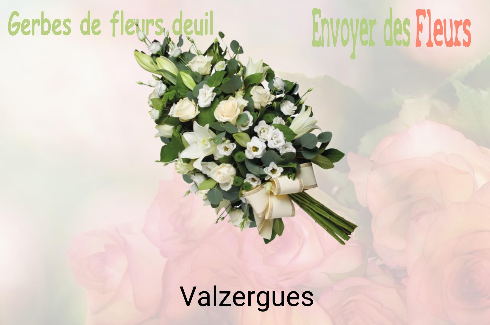 Gerbe de fleurs de deuil livrée à Valzergues